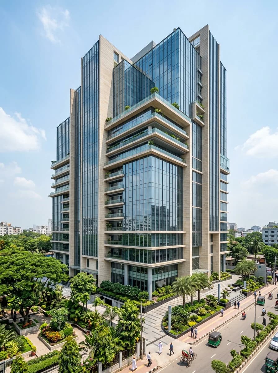 Modern corporate building representing BCMC Group growth